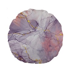 Liquid Marble Standard 15  Premium Round Cushions by BlackRoseStore