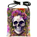 Cute Skulls And Bones Shoulder Sling Bag Front