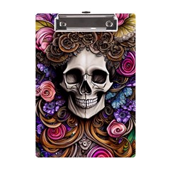 Skull Bones A5 Acrylic Clipboard by GardenOfOphir