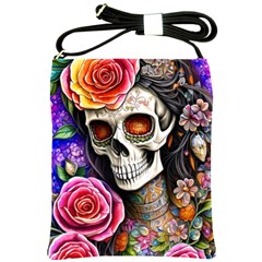 Sugar Skull Shoulder Sling Bag