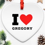 I love gregory Heart Ornament (Two Sides) Front