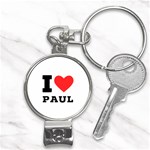 I love paul Nail Clippers Key Chain Front