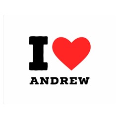 I Love Andrew Premium Plush Fleece Blanket (medium) by ilovewhateva