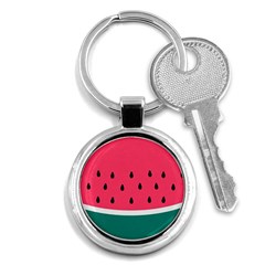 Watermelon Fruit Pattern Key Chain (round) by Semog4