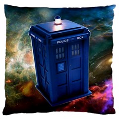 The Police Box Tardis Time Travel Device Used Doctor Who Standard Premium Plush Fleece Cushion Case (two Sides)