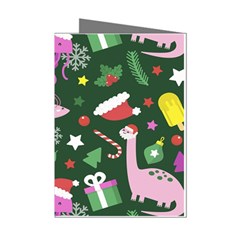 Colorful Funny Christmas Pattern Mini Greeting Cards (pkg Of 8) by Semog4