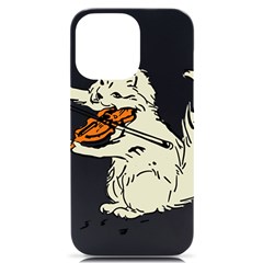 Cat Playing The Violin Art Iphone 14 Pro Max Black Uv Print Case by oldshool