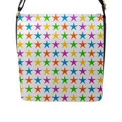 Star-pattern-design-decoration Flap Closure Messenger Bag (l) by Semog4