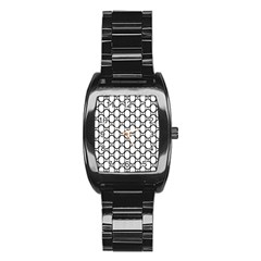 Black-pattern-halftone-wallpaper Stainless Steel Barrel Watch by Semog4