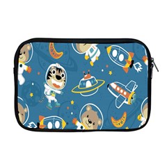 Seamless Pattern Funny Astronaut Outer Space Transportation Apple Macbook Pro 17  Zipper Case by Semog4