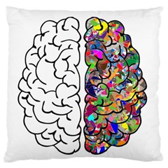 Brain Mind Aianatomy Large Premium Plush Fleece Cushion Case (one Side)