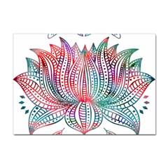 Lotus Feathers Boho Watercolor Sticker A4 (10 Pack) by Salman4z