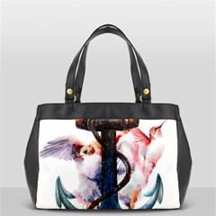 Anchor Watercolor Painting Tattoo Art Anchors And Birds Oversize Office Handbag by Salman4z