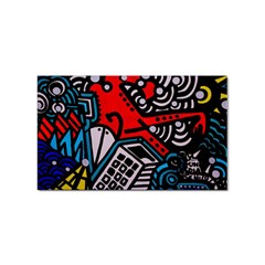 Multicolored Doodle Art Street Art Sticker (rectangular) by Salman4z