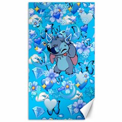 Blue Stitch Aesthetic Canvas 40  X 72  by Salman4z