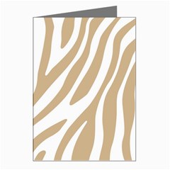 Brown Zebra Vibes Animal Print  Greeting Cards (pkg Of 8) by ConteMonfrey