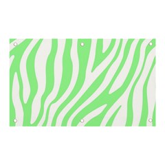 Green Zebra Vibes Animal Print  Banner And Sign 5  X 3  by ConteMonfrey