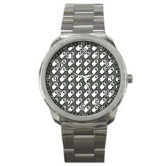 Grey And White Little Paws Sport Metal Watch by ConteMonfrey