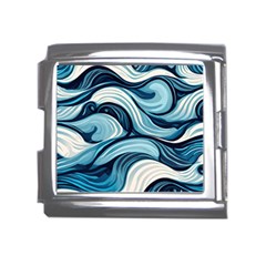 Pattern Ocean Waves Arctic Ocean Blue Nature Sea Mega Link Italian Charm (18mm) by Wegoenart