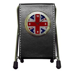 Union Jack Flag British Flag Pen Holder Desk Clock by Celenk