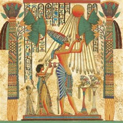 Egyptian Man Sun God Ra Amun Play Mat (square) by Celenk