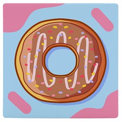 Dessert Food Donut Sweet Decor Chocolate Bread Uv Print Square Tile Coaster  by Uceng