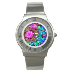 Abstract Art Psychedelic Experimental Stainless Steel Watch by Uceng