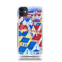 City Houses Cute Drawing Landscape Village Iphone 11 Tpu Uv Print Case