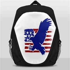 Usa Flag Eagle Symbol American Bald Eagle Country Backpack Bag by Wegoenart