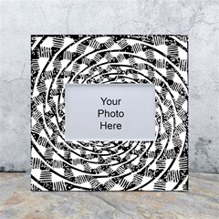 Illusions Abstract Black And White Patterns Swirls White Box Photo Frame 4  X 6  by Wegoenart