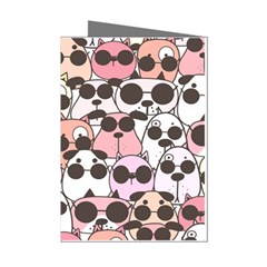 Cute-dog-seamless-pattern-background Mini Greeting Cards (pkg Of 8) by Salman4z