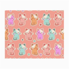 Cute-kawaii-kittens-seamless-pattern Small Glasses Cloth by Salman4z