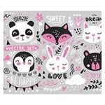 Big-set-with-cute-cartoon-animals-bear-panda-bunny-penguin-cat-fox Premium Plush Fleece Blanket (Small) 50 x40  Blanket Front