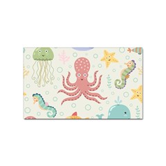 Underwater-seamless-pattern-light-background-funny Sticker (rectangular) by Salman4z