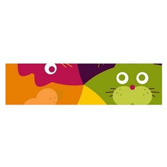 Colorful Cats Oblong Satin Scarf (16  X 60 ) by Sparkle