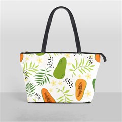 Seamless-tropical-pattern-with-papaya Classic Shoulder Handbag by Salman4z