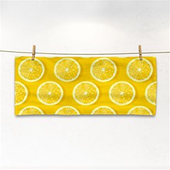 Lemon-fruits-slice-seamless-pattern Hand Towel by Salman4z