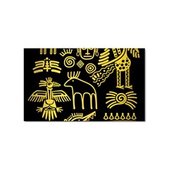 Golden-indian-traditional-signs-symbols Sticker (rectangular) by Salman4z