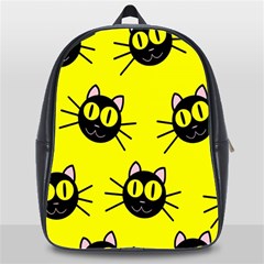 Cats Heads Pattern Design School Bag (xl) by pakminggu