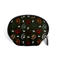 Art Halloween Pattern Creepy Design Digital Papers Accessory Pouch (small) by pakminggu