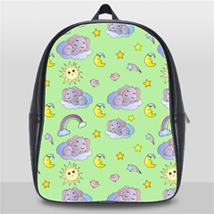 Elephant Sleeping Elephants Background School Bag (xl) by pakminggu