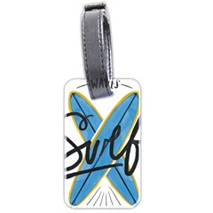 Wave Surfing Surfboard Surfing Luggage Tag (two Sides) by pakminggu