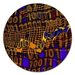 Binary Code Transformation Magnet 5  (Round) Front