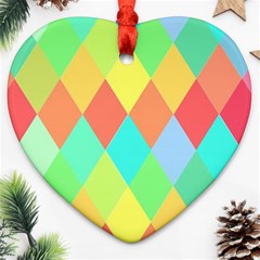 Low Poly Triangles Heart Ornament (two Sides) by danenraven