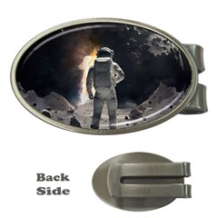 Astronaut Space Walk Money Clips (oval)  by danenraven