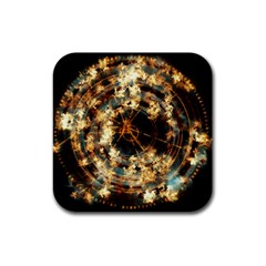 Science Fiction Background Fantasy Rubber Square Coaster (4 Pack) by danenraven