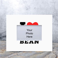 I Love Red Bean White Tabletop Photo Frame 4 x6  by ilovewhateva