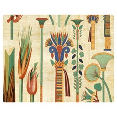 Egyptian Paper Papyrus Hieroglyphs Premium Plush Fleece Blanket (medium) by Mog4mog4