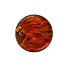 Fire Lion Flames Light Mystical Dangerous Wild Hat Clip Ball Marker by Mog4mog4