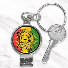 Lion Head Africa Rasta Nail Clippers Key Chain by Mog4mog4